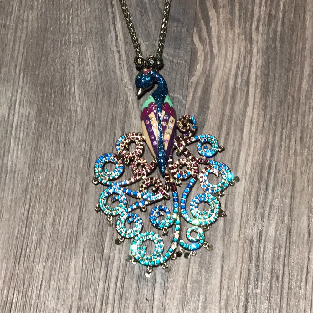 Betsey Johnson large Peacock necklace